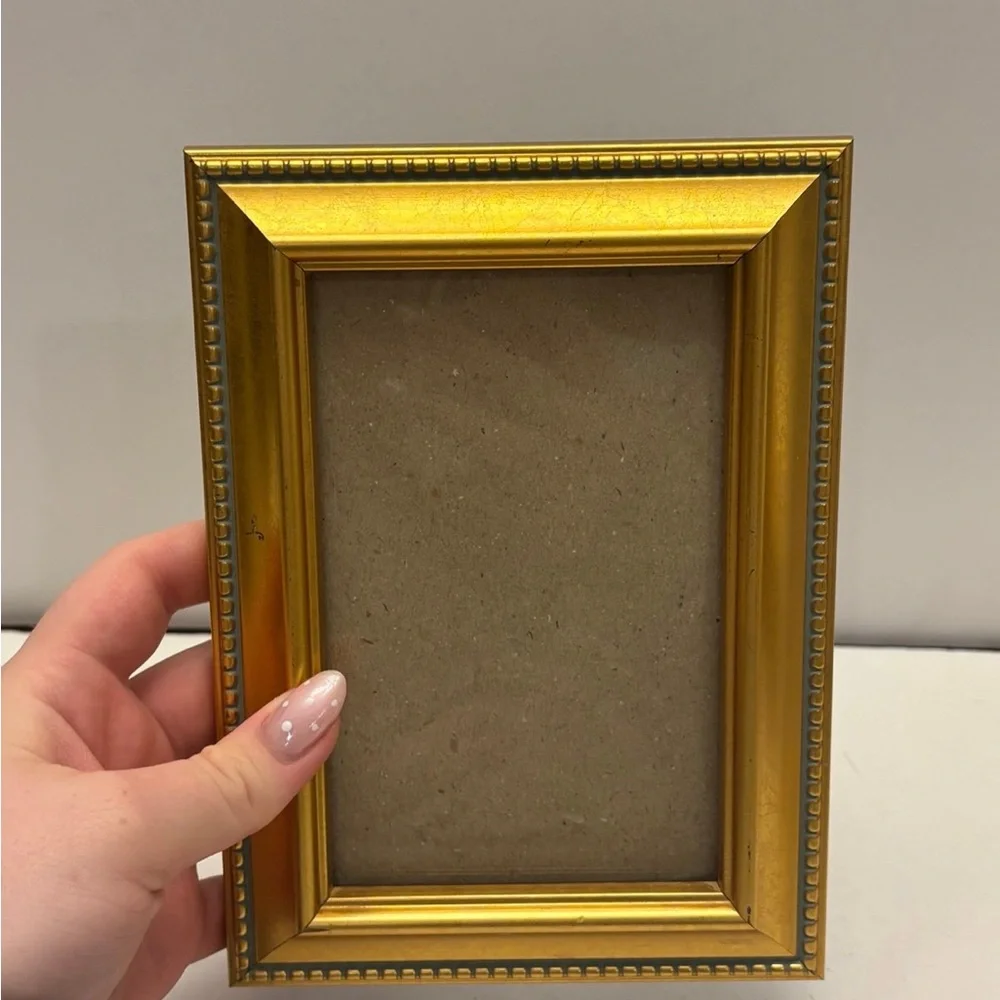 Gold color picture frame